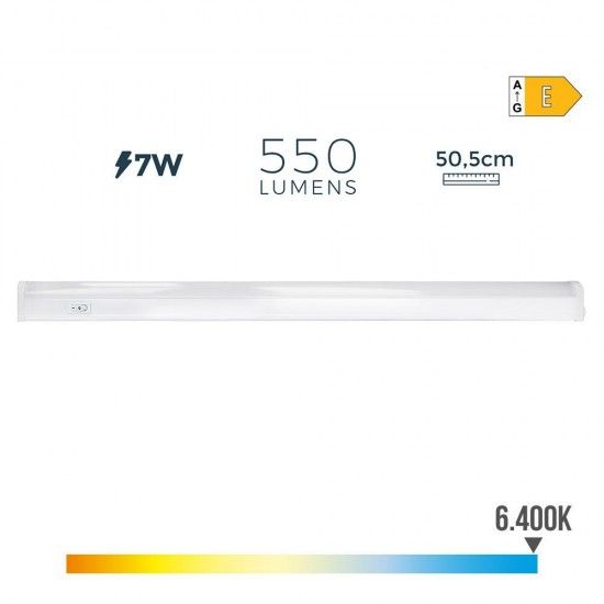 Armadura eletrónica led 7w 600lm 6500k luz fria 50,5x2,2x3,5cm refª 31685 EDM Armadura eletrónica led 7w 600lm 6500k luz fria 50,5x2,2x3,5cm refª 31685 EDM