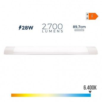 Armadura eletrnica led 28w 6500k luz fria 2700lm 89,7x3,1x8cm ref 31684 EDM