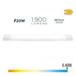Armadura eletr�nica led 20w 6400k luz fria 1900lm 8x59,7x3,1cm ref� 31683 EDM