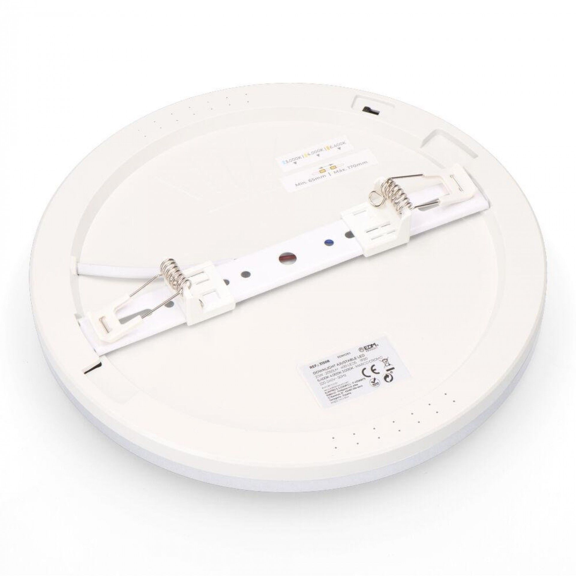 Downlight ajustável superfície/encastrar led 20w 2.050lm embelhecedor cromada.3 temperaturas de luz.