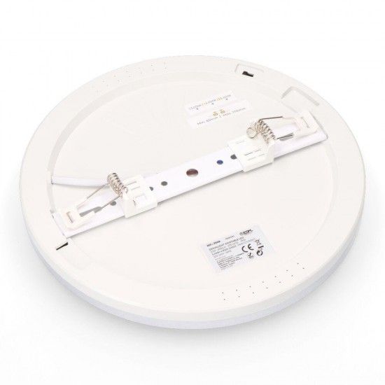 Downlight ajustvel superfcie/encastrar led 20w 2.050lm embelhecedor cromada.3 temperaturas de luz.