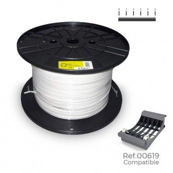 Bobine de cabo paralelo (audio) 2x0,75mm transparente 1000m (bobine grande ø400x200mm) refª 28996 SE Bobine de cabo paralelo (audio) 2x0,75mm transparente 1000m (bobine grande ø400x200mm) refª 28996 SE