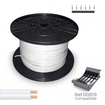 Bobine de cabo paralelo (audio) 2x1,5mm branco 500m (bobine grande ø400x200mm) refª 28999 SEDILES Bobine de cabo paralelo (audio) 2x1,5mm branco 500m (bobine grande ø400x200mm) refª 28999 SEDILES