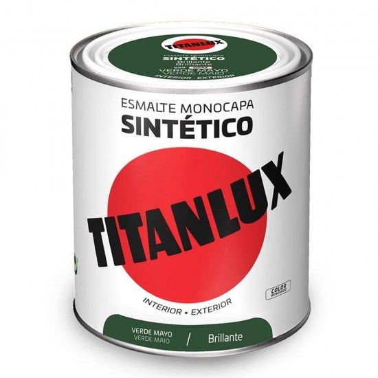 Esmalte sinttico monocamada brilhante verde maio 750ml lux 5808982 ref 25844 TITAN