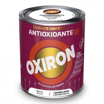 Esmalte sinttico metlico antioxidante oxiron liso brilhante branco 250ml 5809077 ref 25859 TITAN