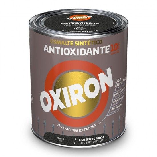 Esmalte sinttico metlico antioxidante oxiron liso efeito forja preto 250ml 5809096 ref 25864 TITA