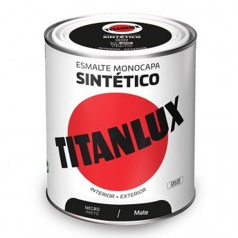 Esmalte sinttico monocamada mate preto 750ml lux 5809006 ref 25848 TITAN