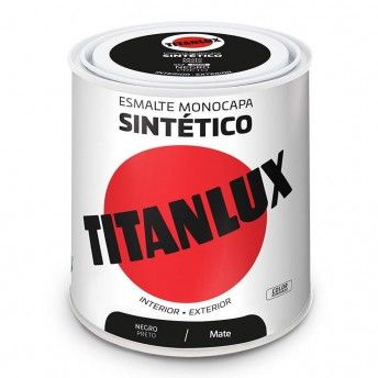 Esmalte sinttico monocamada mate preto 250ml lux 5809005 ref 25835 TITAN