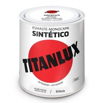 Esmalte sinttico monocamada decorao brilhante branco 250ml lux 5809018 ref 25837 TITAN