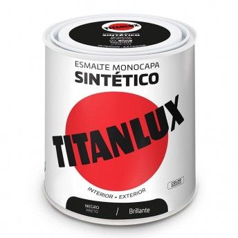 Esmalte sinttico monocamada brilhante preto 250ml lux 5808993 ref 25834 TITAN