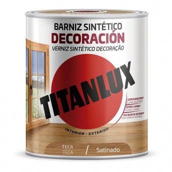 Verniz sinttico decorao acetinado teca 250ml m11100914 ref 25799 TITANLUX