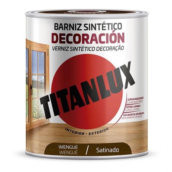 Verniz sinttico decorao acetinado wengu 250ml m11100714 ref 25797 TITANLUX