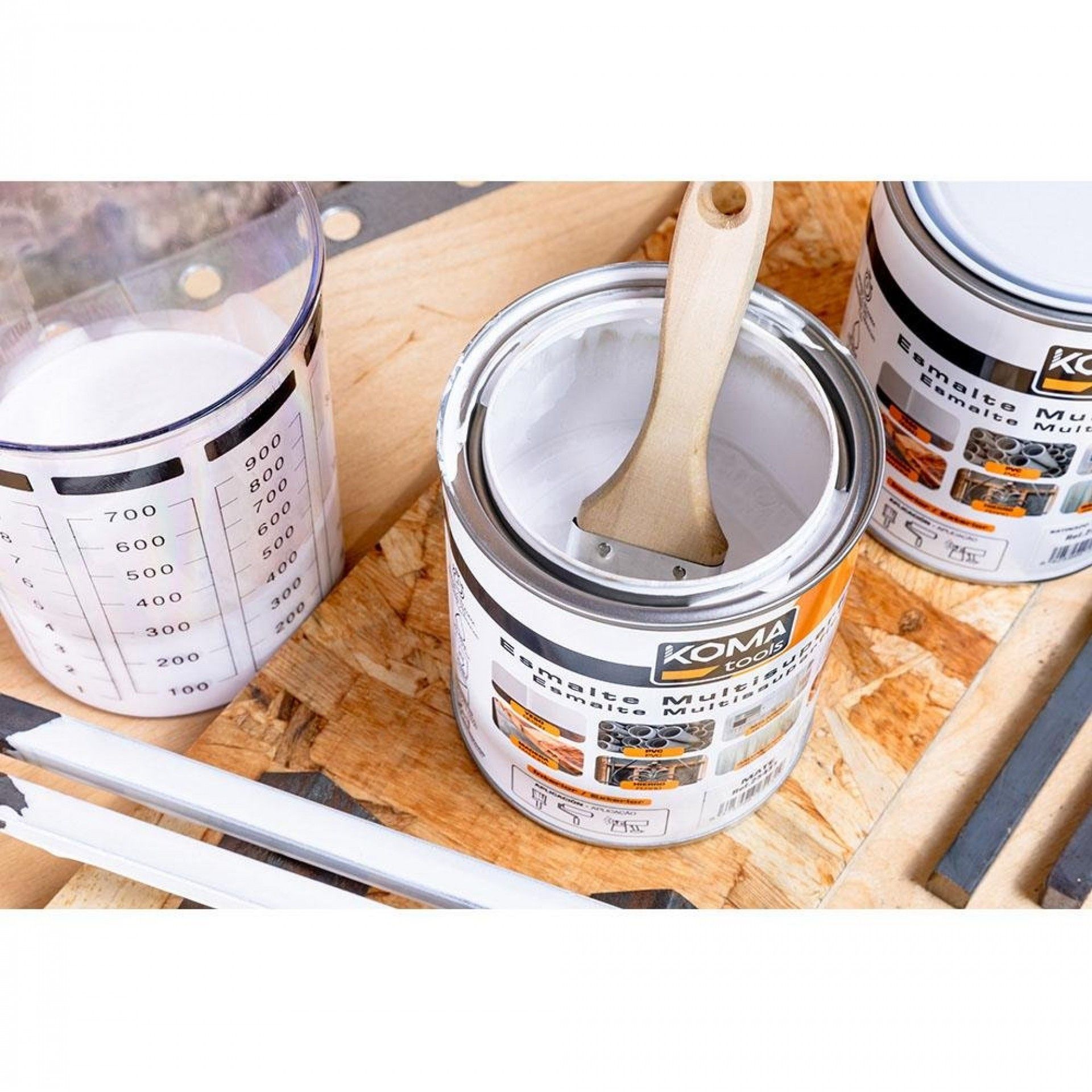 Esmalte multissuperfícies preto acetinado 750 ml edm refª 25436 KOMA TOOLS