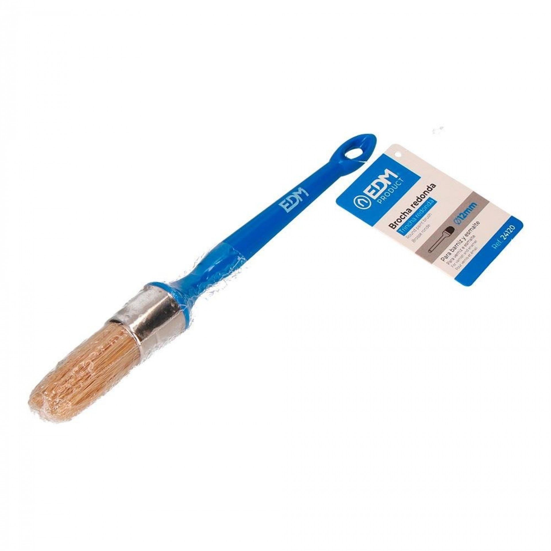 Trincha redonda n°12 ø12mm especial para todo tipo de pinturas e barnizes. refª 24120 EDM