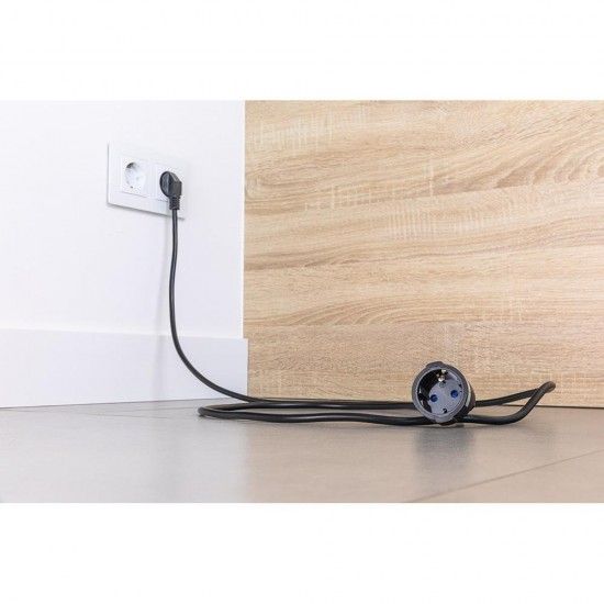 Extensão de cabo 3x1,5mm t/tl 2m preto refª 23211 EDM Extensão de cabo 3x1,5mm t/tl 2m preto refª 23211 EDM