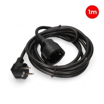 Extenso de cabo 3x1,5mm t/tl 1m preto ref 23210 EDM