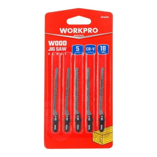 L�minas de serra de cabe�a, conjunto de 5 pe�as t101a0 madeira. ref� 21159 WORKPRO