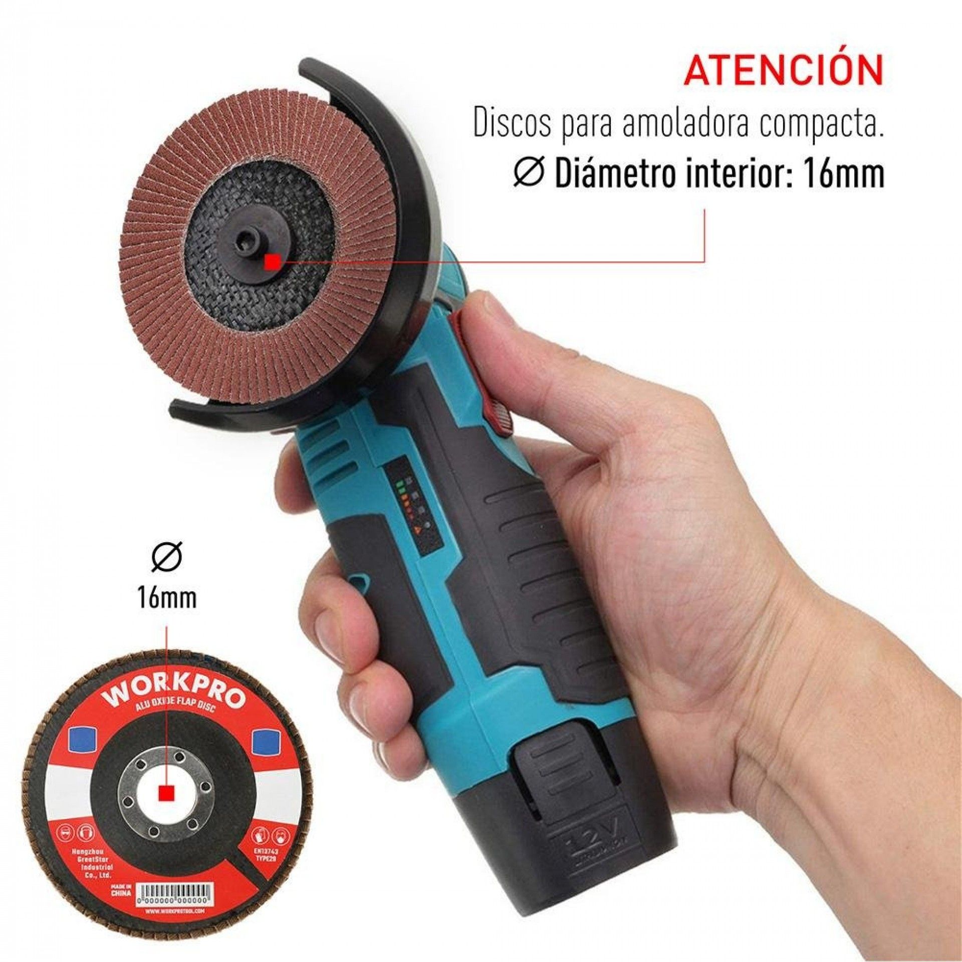 Disco minas plana l 100x16mm 120 g. refª 21146 WORKPRO