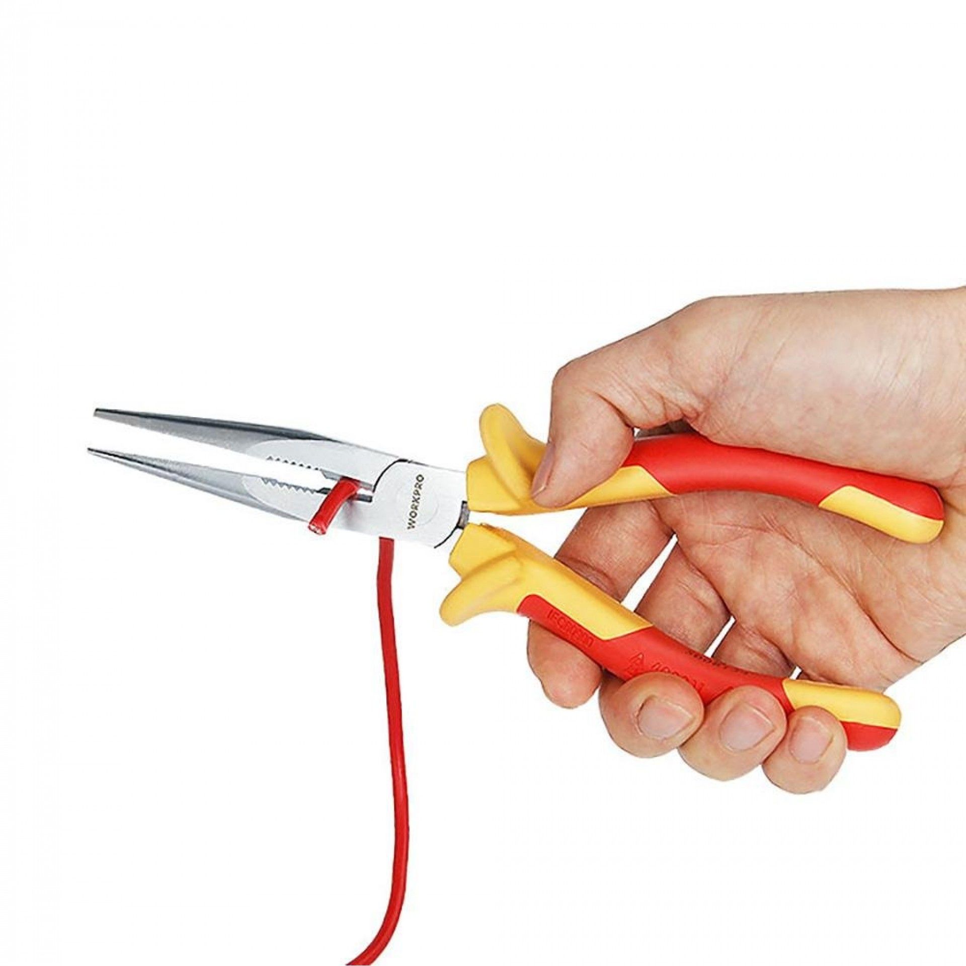 Alicate de pontas comprido isolado vde 160mm. refª 21124 WORKPRO