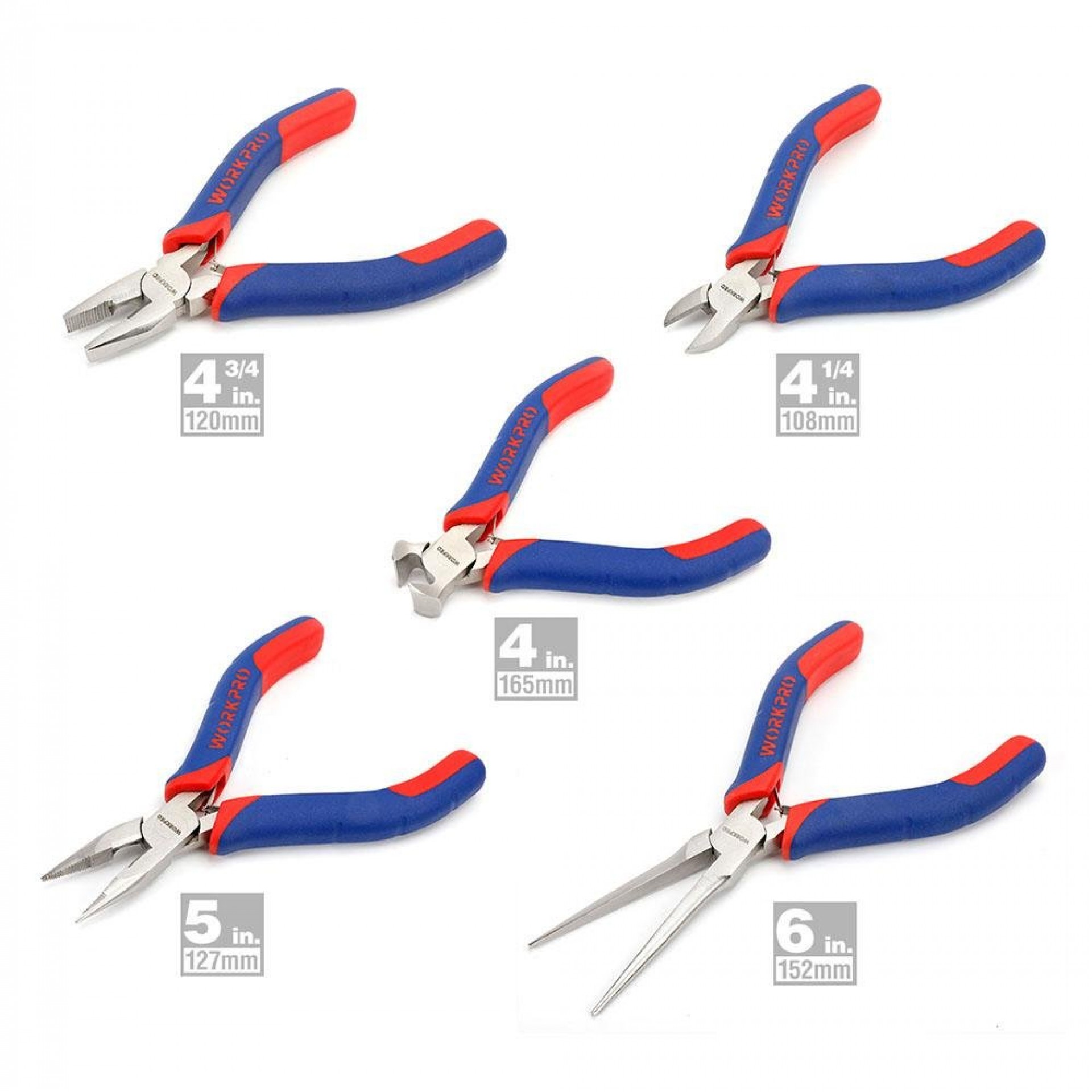 Alicate miniatura, 5 peças. refª 21112 WORKPRO