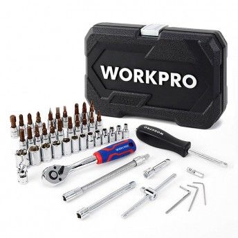 Chaves de soquete, conjunto de 46 peas, 1/4". ref 21111 WORKPRO
