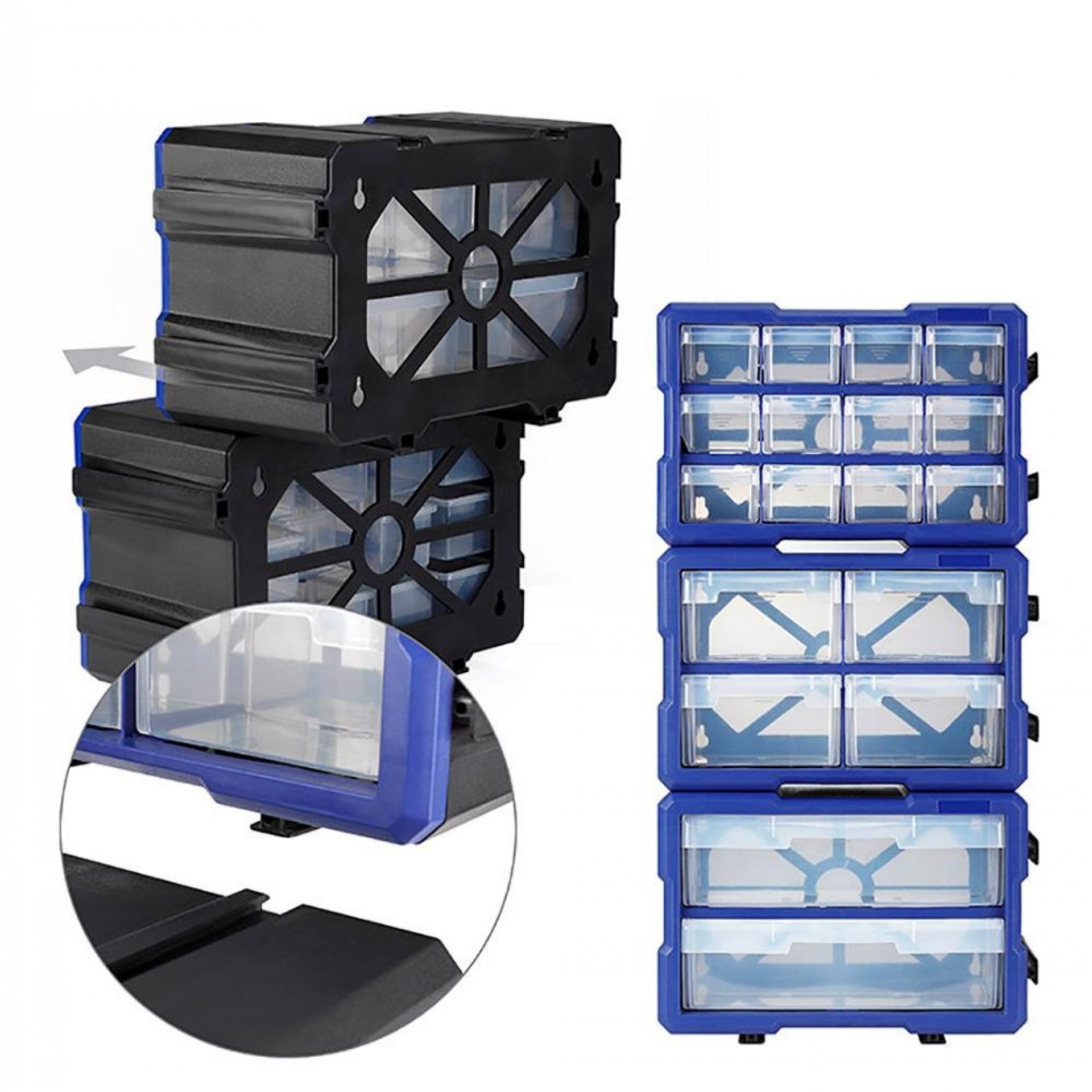 Organizador empilhável com 12 gavetas. refª 21110 WORKPRO