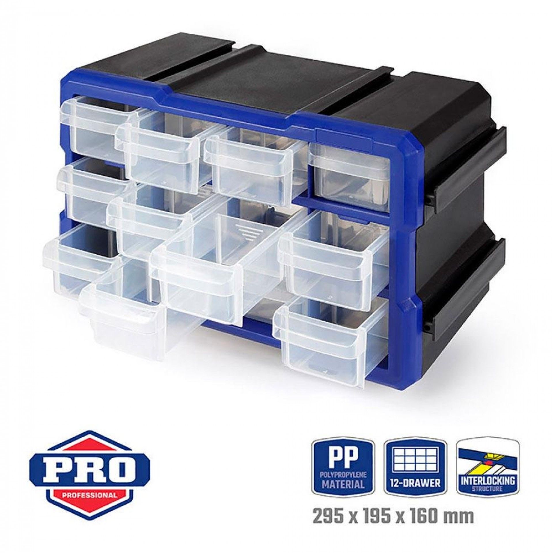 Organizador empilhável com 12 gavetas. refª 21110 WORKPRO