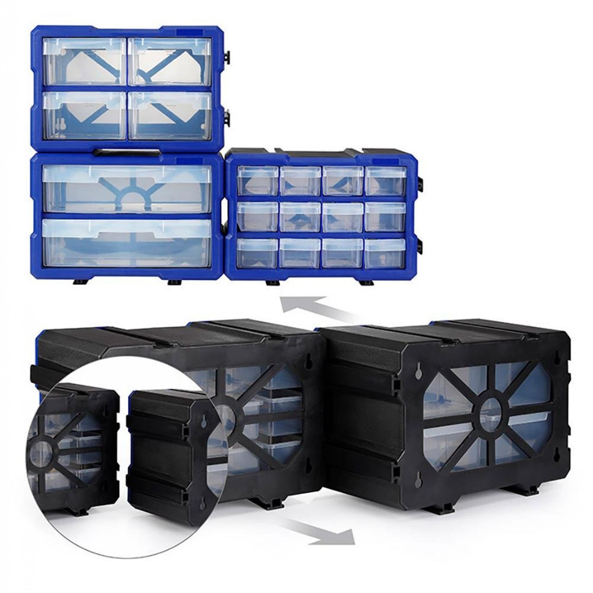Organizador empilhável com 12 gavetas. refª 21110 WORKPRO