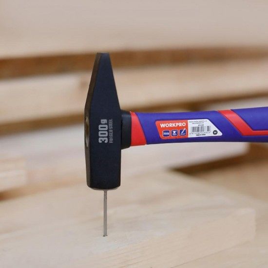 Martelo de usinagem com cabo de fibra de vidro 300g. refª 21082 WORKPRO Martelo de usinagem com cabo de fibra de vidro 300g. refª 21082 WORKPRO