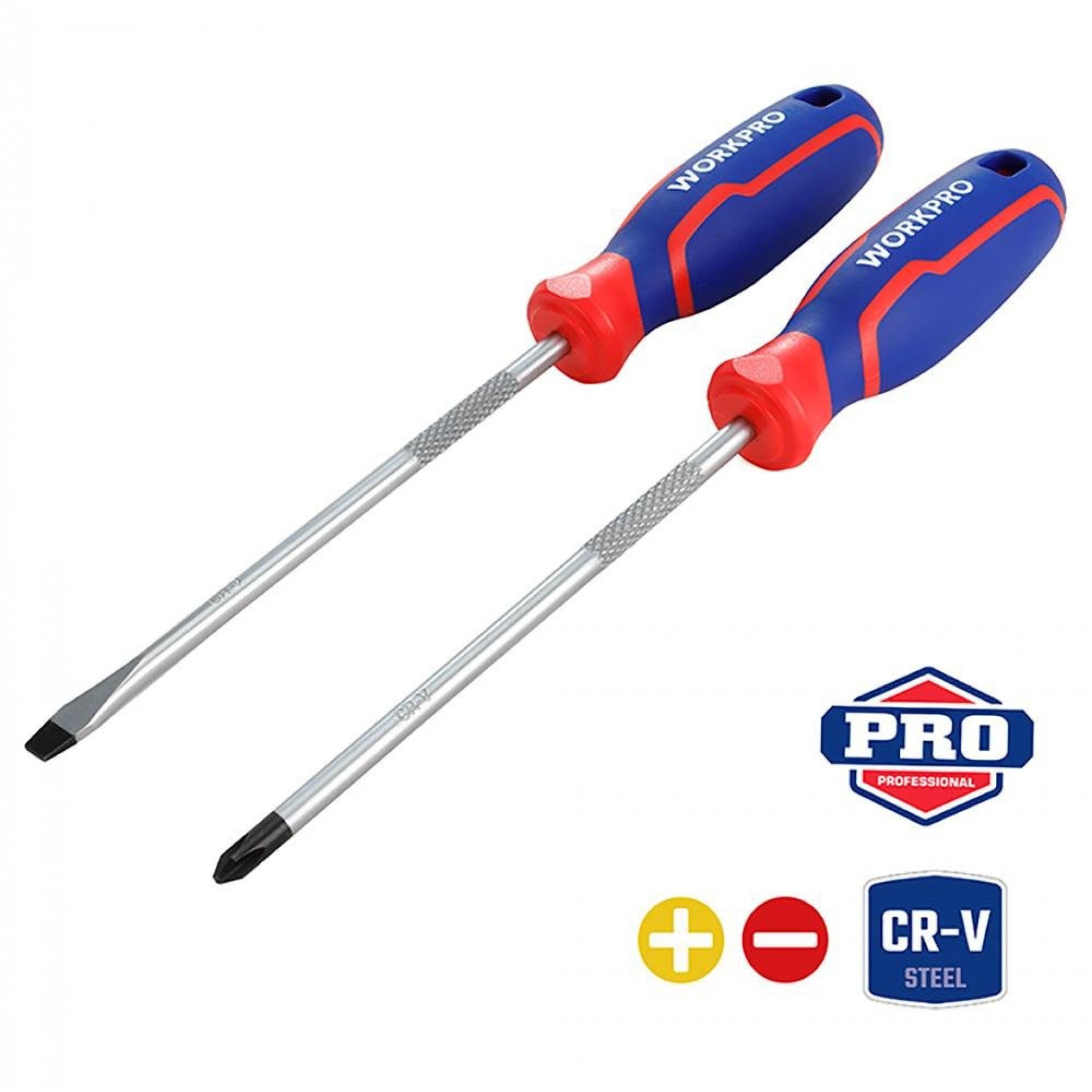 Chaves de fenda, conjunto de 2 peças. refª 21073 WORKPRO