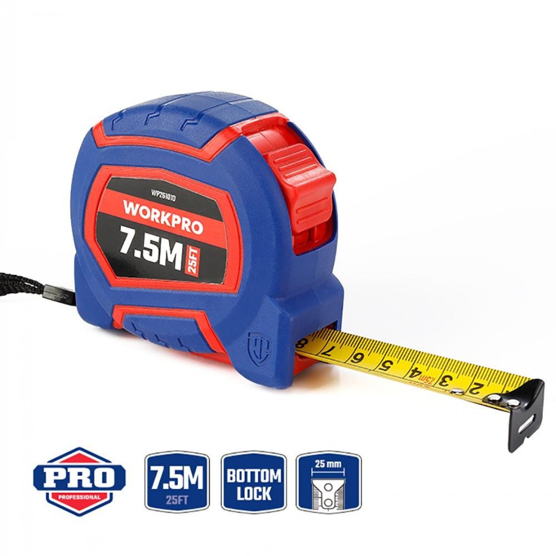 Medidor flexível 7,5m x 25mm. refª 21052 WORKPRO