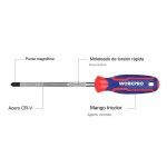 Chave de fenda phillips ph3 x 150mm. refª 21028 WORKPRO Chave de fenda phillips ph3 x 150mm. refª 21028 WORKPRO