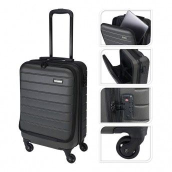Mala trolley preta 37l 350x220x555mm, fb5000420. pro world ref 20509 PROWORLD