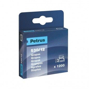 Caixa 1200 agrafos mod. 530/12mm 77516 ref 19846 PETRUS