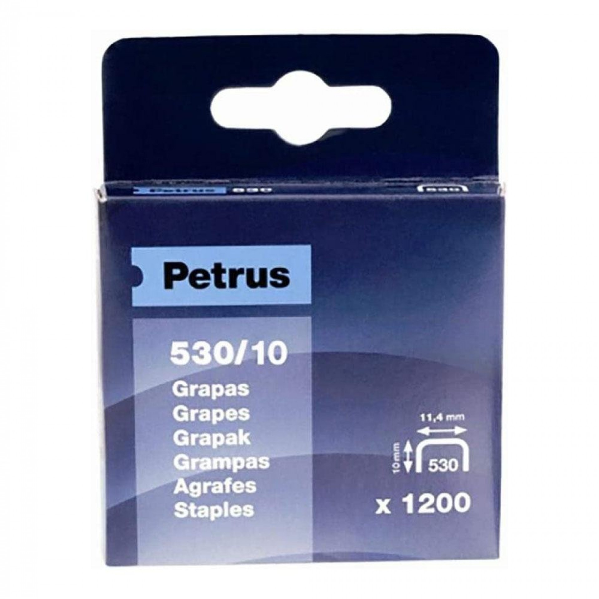 Caixa 1200 agrafos mod. 530/10mm 77515 refª 19845 PETRUS