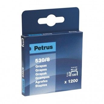 Caixa 1200 agrafos mod. 530/8mm 77514 ref 19844 PETRUS