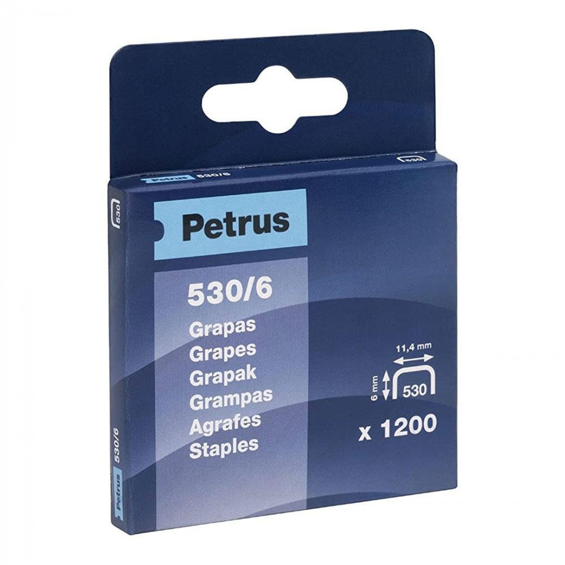 Caixa 1200 agrafos mod. 530/6mm 77513 refª 19843 PETRUS