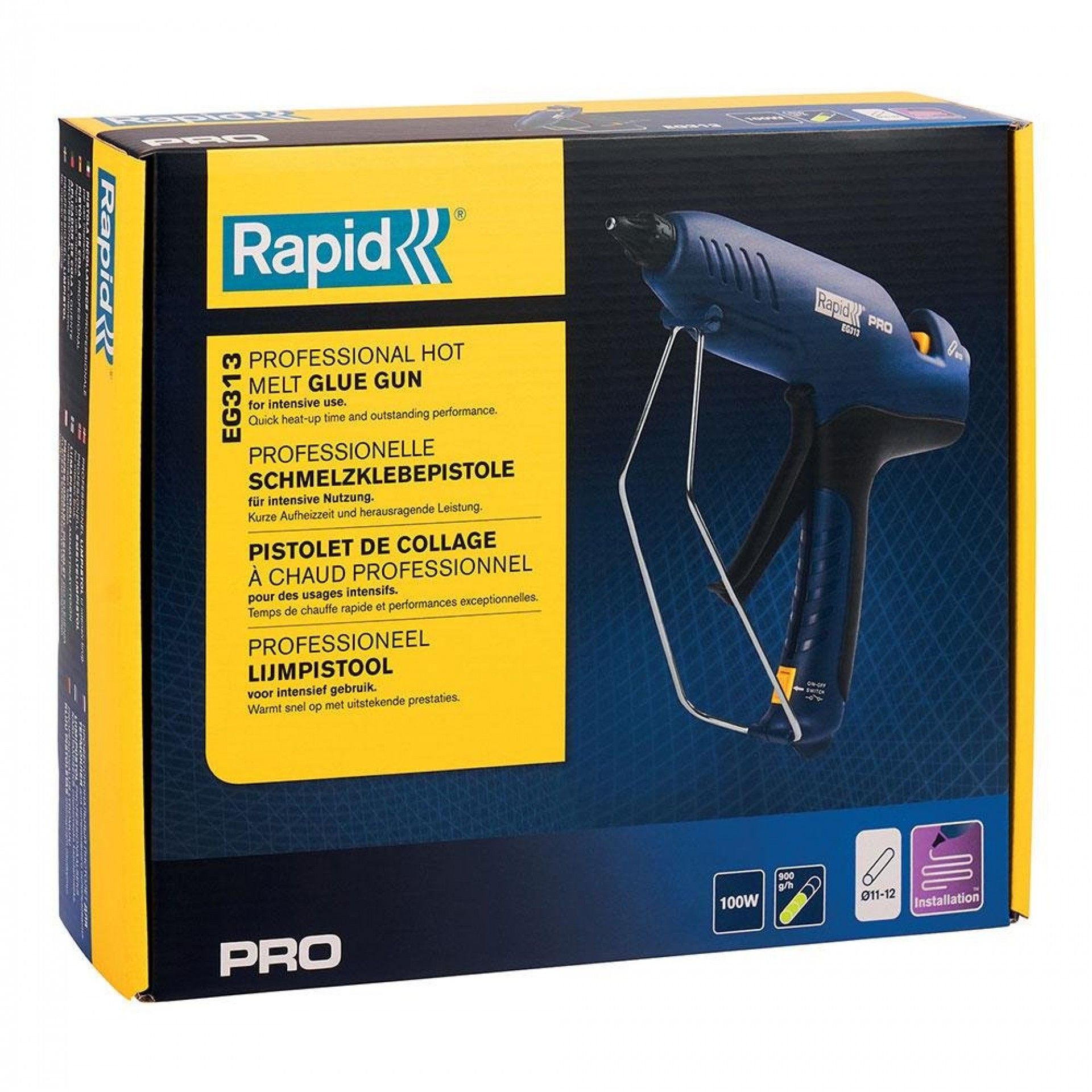 Pistola de cola quente pro eg313 100w 5001490 refª 19808 RAPID