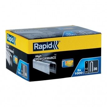 Caixa 5.000 agrafos para cabo 36 12mm. 5x1000 unid. dp 11885110 ref 19807 RAPID