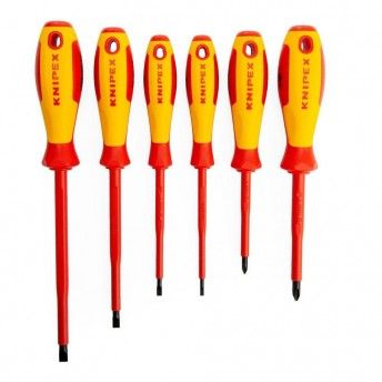 Jogo de chaves de fendas 6 peas 00 20 12v01 ref 19043 KNIPEX