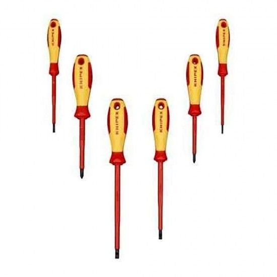 Jogo de chaves de fendas 6 peças 00 20 12v01 refª 19043 KNIPEX Jogo de chaves de fendas 6 peças 00 20 12v01 refª 19043 KNIPEX