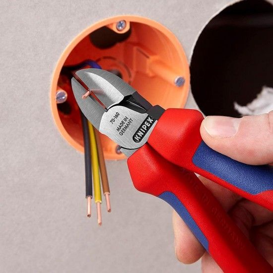 Alicate de corte diagonal 165x53x21mm 7002160 refª 19027 KNIPEX Alicate de corte diagonal 165x53x21mm 7002160 refª 19027 KNIPEX