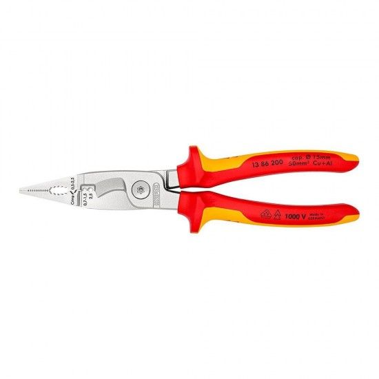 Alicates para instalações elétricas 200x85x20mm 1386200sb refª 19023 KNIPEX Alicates para instalações elétricas 200x85x20mm 1386200sb refª 19023 KNIPEX