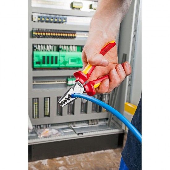 Alicates para carvar ponteiras 180x56x28mm 9778180 ref 19016 KNIPEX