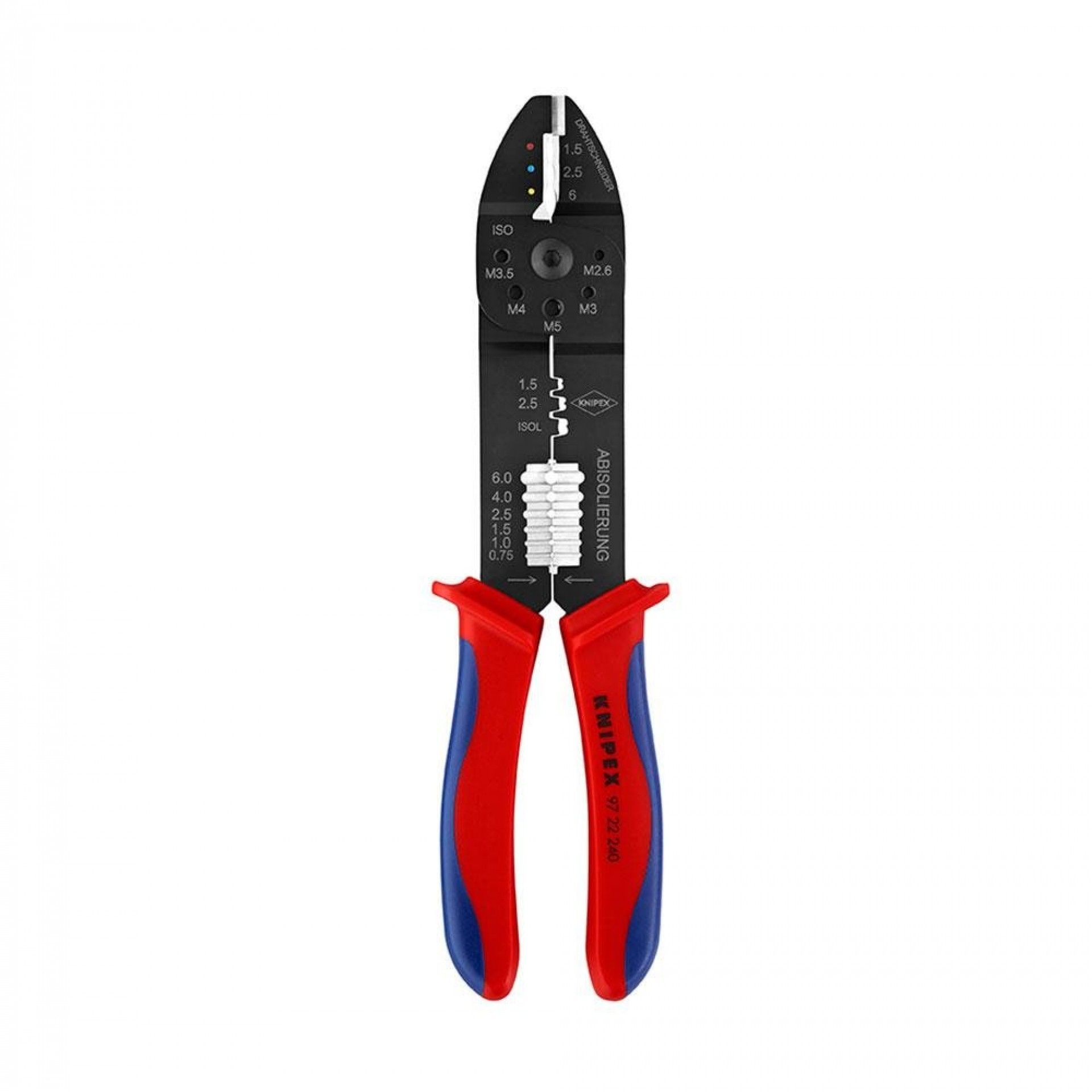 Alicates para carvar terminais 62x25x240m 9722240sb refª 19014 KNIPEX