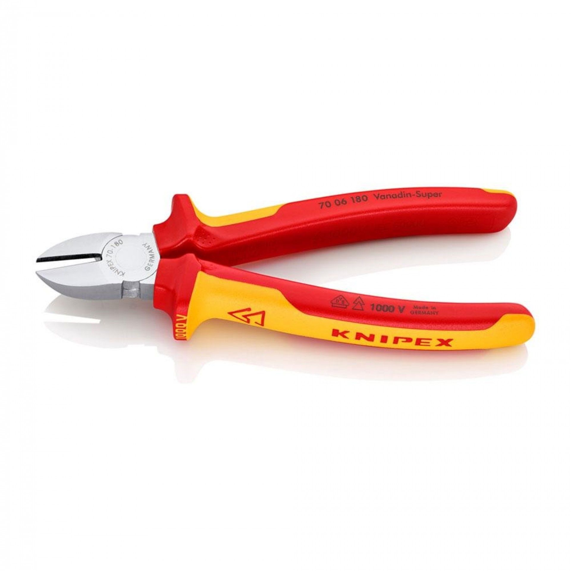Alicate de corte diagonal 180x56x20mm. 7006180 refª 19011 KNIPEX