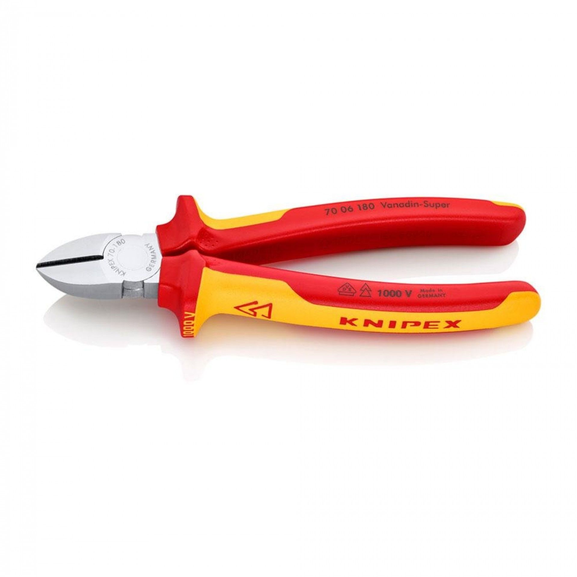 Alicate de corte diagonal 180x56x20mm. 7006180 refª 19011 KNIPEX