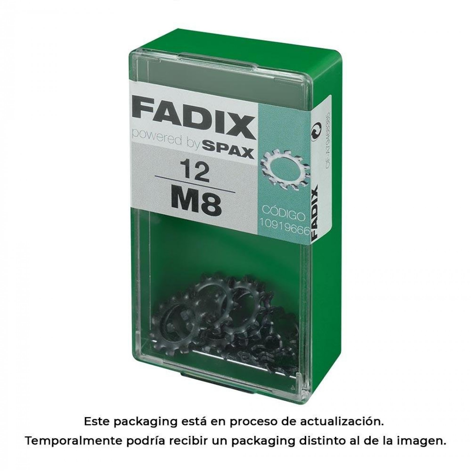 Caixa s 12 unid. anilha dentada m 8 refª 18301 FADIX