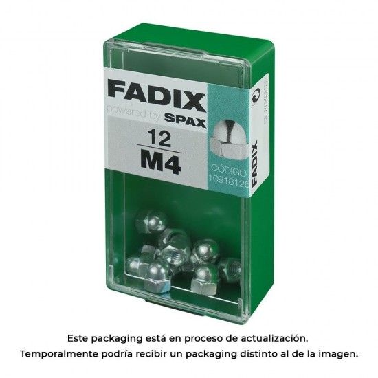Caixa s 12 unid. porca cega zinco m 4 ref� 18286 FADIX