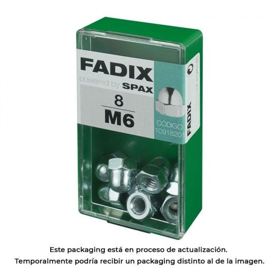 Caixa s 8 unid. porca cega zinco m 6 ref� 18290 FADIX